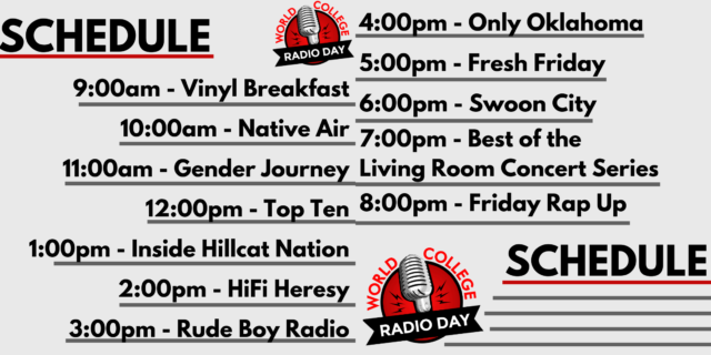 RSU Radio’s College Radio Day Schedule