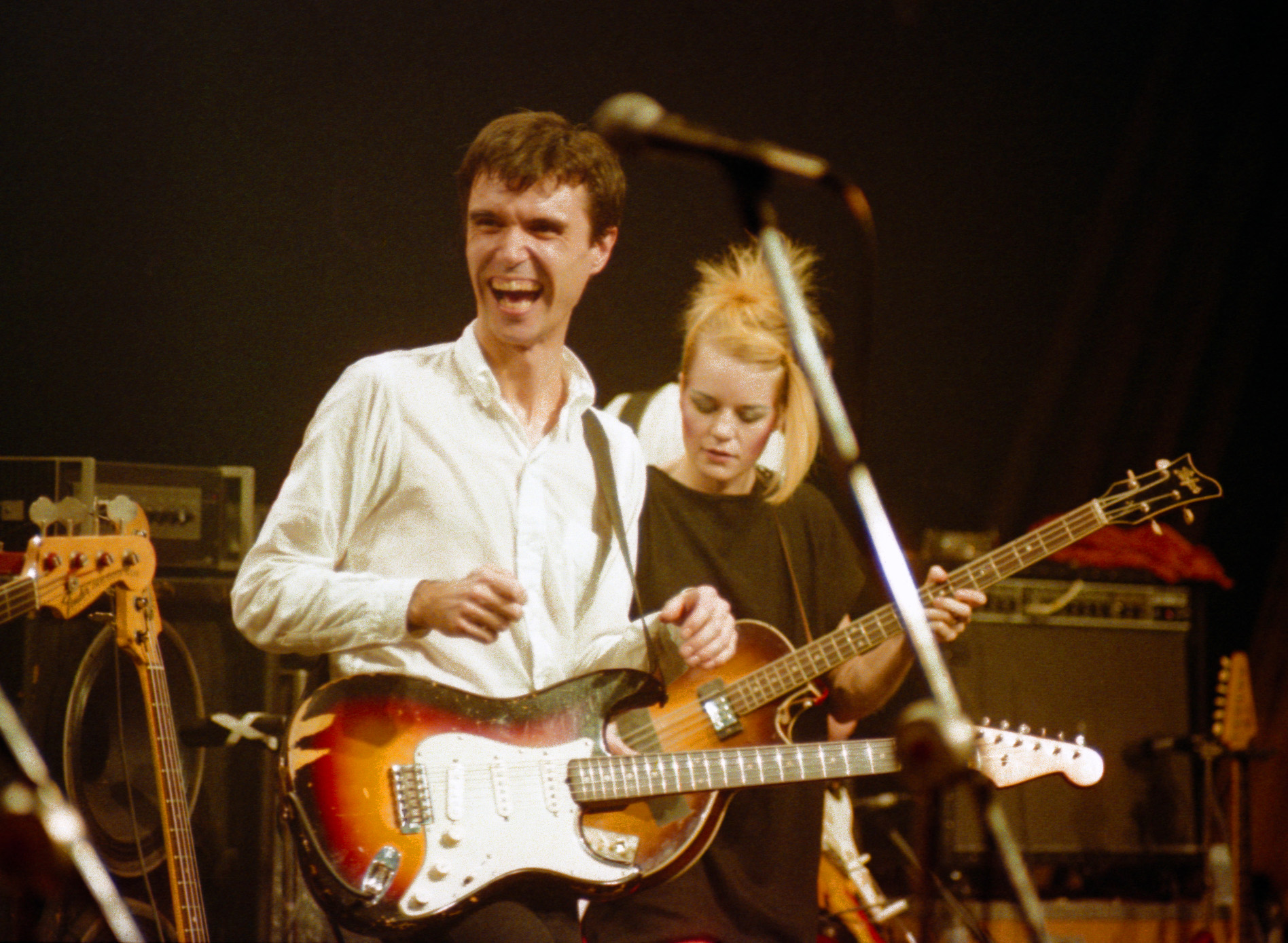 David Byrne and Tina Weymouth in 1982; by Craig Howell.